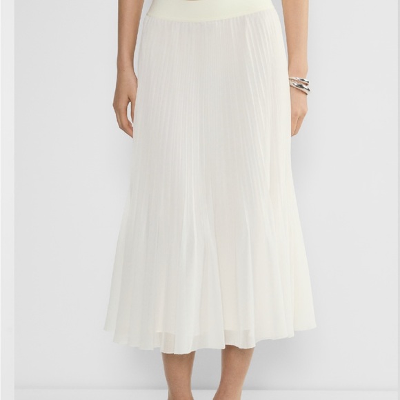 NOT FOR SALE- ARITZIA Elegant White Pleated Skirt - Picture 5 of 6